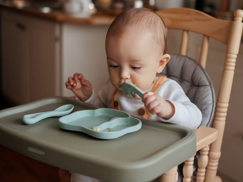 les assiettes et couverts adaptés à bébé : matériaux et ergonomie